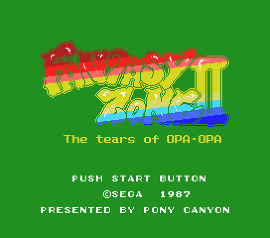 Fantasy Zone 2: The Tears Of Opa-Opa title screen for MSX2